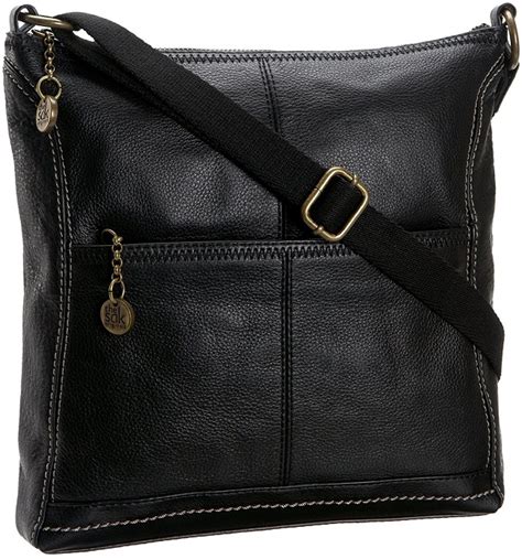 black leather crossbody bag women's